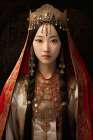 13th century Mongolian queen. AI Generated. Art Print